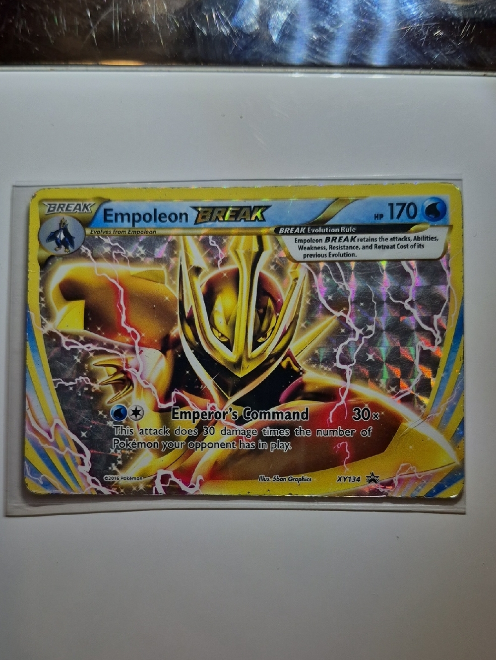 Pokemon Empoleon BREAK Holo Card - Yellow, Gold, Black